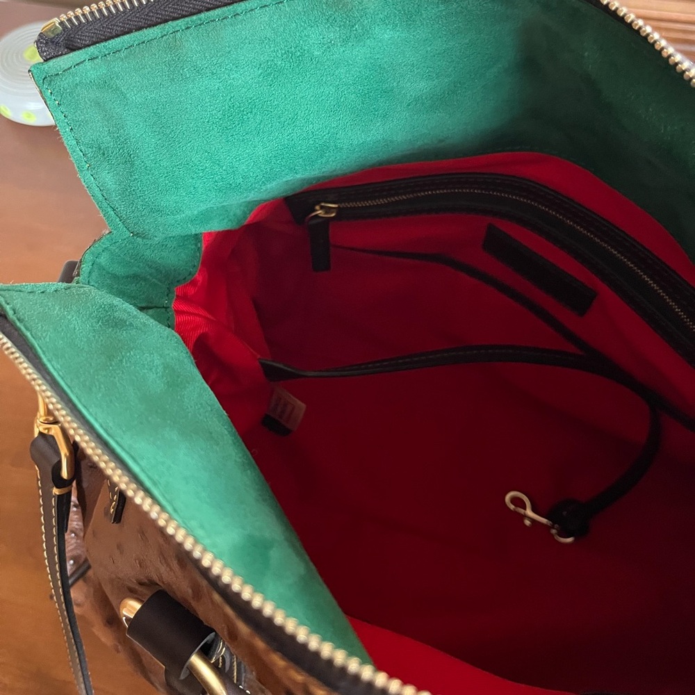 Dooney & Bourke Large Ostrich Florentine Satchel NWOT - Picture 11 of 14